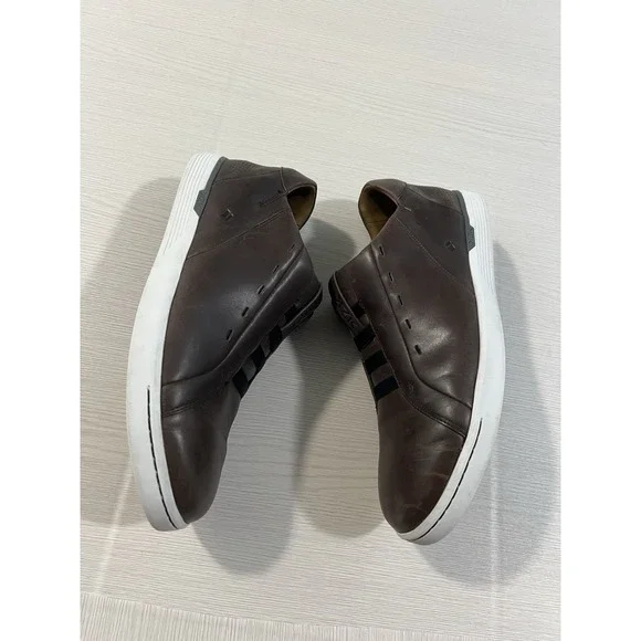 Kizik New York Shoes Mens‎ Size 10 Brown Tan Leather Sneakers Hands Free Casual